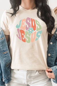 Jesus Floral Pastel Easter PLUS SIZE Graphic Tee