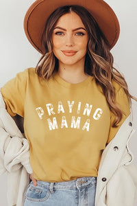 Praying Mama Christian Graphic T Shirts