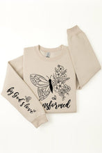 Load image into Gallery viewer, Cre8ed2luv&#39;s Transformed Faith Sleeve Graphic Fleece Sweatshirt