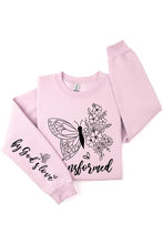 Load image into Gallery viewer, Cre8ed2luv&#39;s Transformed Faith Sleeve Graphic Fleece Sweatshirt
