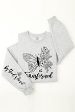 Load image into Gallery viewer, Cre8ed2luv&#39;s Transformed Faith Sleeve Graphic Fleece Sweatshirt