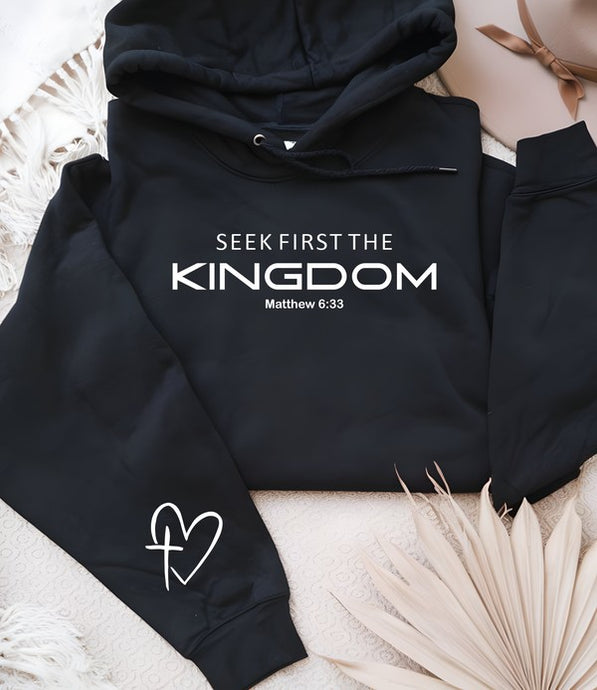 Cre8ed2luv's Seek First The Kingdom Graphic Hoodie