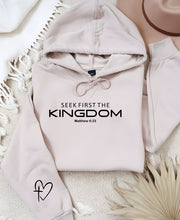 Load image into Gallery viewer, Cre8ed2luv&#39;s Seek First The Kingdom PLUS Graphic Hoodie
