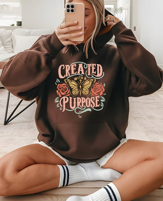 Cre8ed2luv's Created with Purpose Graphic Hoodie