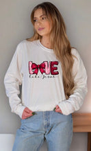 Load image into Gallery viewer, Cre8ed2luv&#39;s Red Love Like Jesus PLUS Long Sleeve Tee