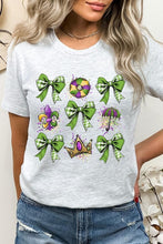 Load image into Gallery viewer, Cre8ed2luv&#39;s Mardi Gras Multi Bow Graphic Tee