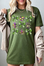 Load image into Gallery viewer, Cre8ed2luv&#39;s Mardi Gras Multi Bow Graphic Tee