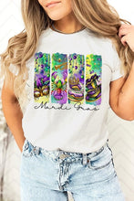 Load image into Gallery viewer, Cre8ed2luv&#39;s Mardi Gras Madness Graphic Tee
