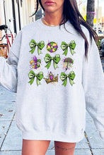 Load image into Gallery viewer, Cre8ed2luv&#39;s Mardi Gras Graphic Multi Bow Sweatshirt