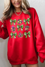 Load image into Gallery viewer, Cre8ed2luv&#39;s Mardi Gras Graphic Multi Bow Sweatshirt
