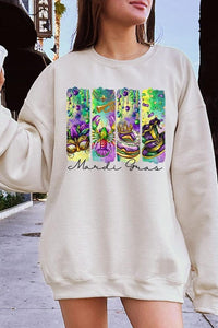 Cre8ed2luv's Mardi Gras Madness Graphic Sweatshirt