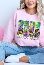 Load image into Gallery viewer, Cre8ed2luv&#39;s Mardi Gras Madness Graphic Sweatshirt