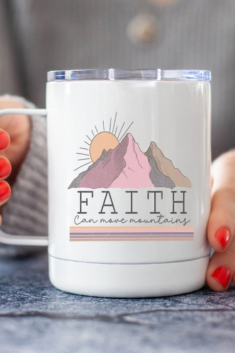 Cre8ed2luv's Faith Can Move Mountains Stainless Steel Cup