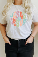Load image into Gallery viewer, Jesus Floral Pastel Christian Easter Graphic Tee