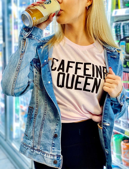 Cre8ed2luv's Caffeine Queen Crewneck Tee