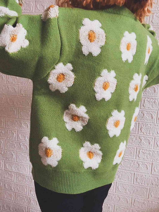 Cre8ed2luv's Floral Round Neck  Sweater