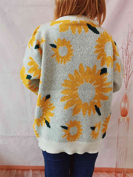 Cre8ed2luv's Sunflower Dropped Shoulder Sweater