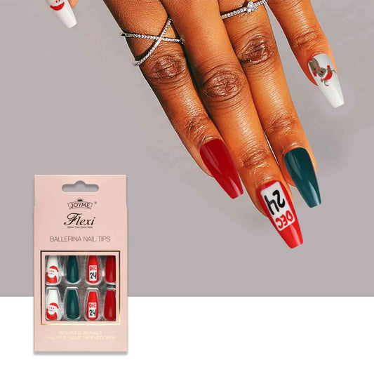 Cre8ed2luv's 30-Piece Christmas Theme ABS Press-On Nails