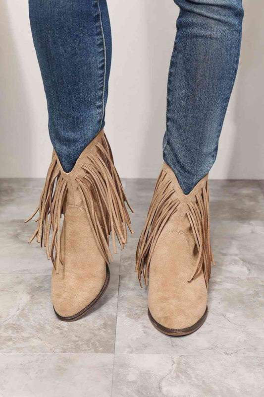 Cre8ed2luv's Women's Fringe Cowboy Western Ankle Boots