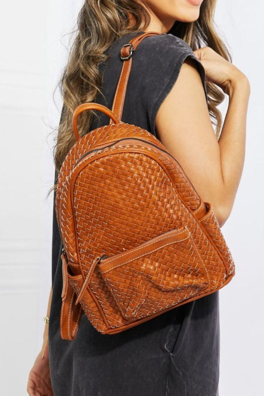 Cre8ed2Luv’s Certainly Chic Faux Leather Woven Backpack
