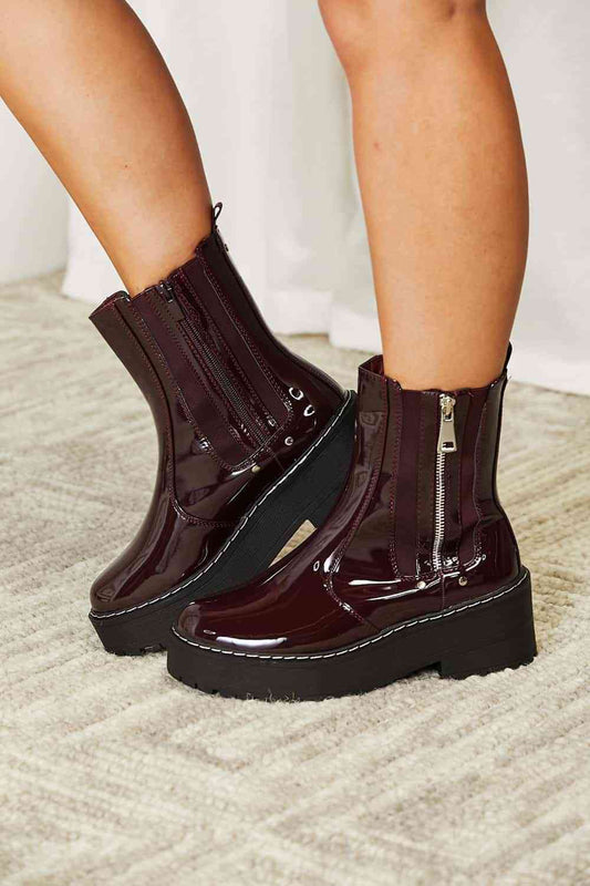Cre8ed2luv's Side Zip Platform Boots