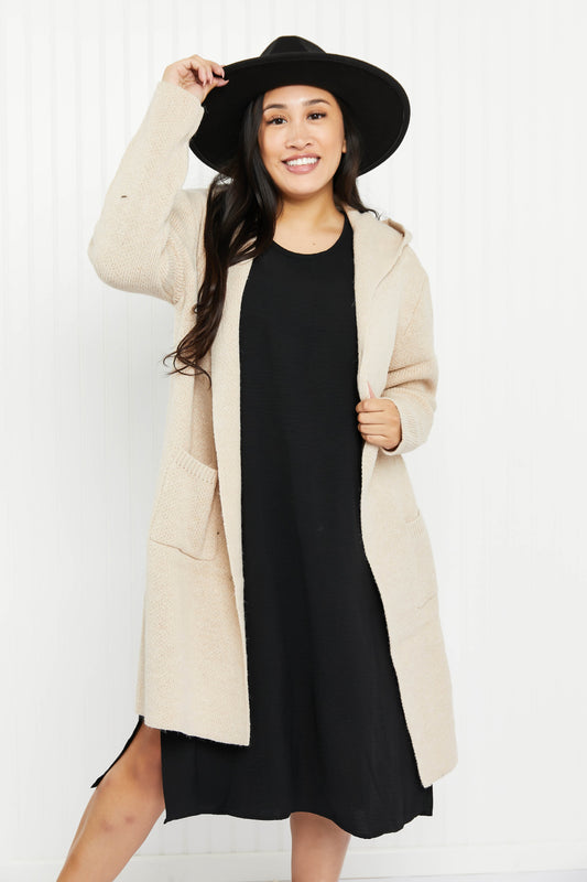 Cre8ed2Luv’s Jet Lagged Hooded Open Front Cardigan